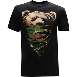 New Camouflage Bear T-Shirt Short Sleeve Tee